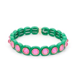 2023 New Design Colorful Bracelets For Women Inlaid Shiney Resin Diamond Elastic Bangle Acrylic Crystal Candy Color Jewelry