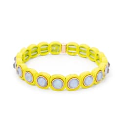 2023 New Design Colorful Bracelets For Women Inlaid Shiney Resin Diamond Elastic Bangle Acrylic Crystal Candy Color Jewelry