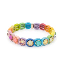 2023 New Design Colorful Bracelets For Women Inlaid Shiney Resin Diamond Elastic Bangle Acrylic Crystal Candy Color Jewelry