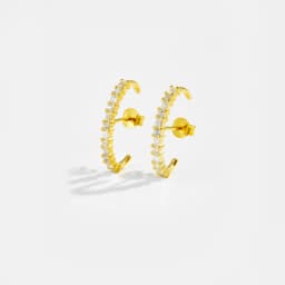 ANDYWEN 925 Sterling Silver Gold Clear CZ Circle Stud Earring 2023 Spiring Luxury Fine Jewelry Valentines Gift Women Jewels