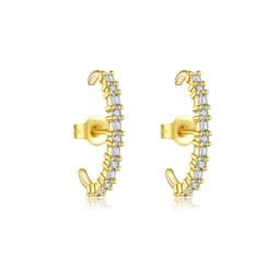 ANDYWEN 925 Sterling Silver Gold Clear CZ Circle Stud Earring 2023 Spiring Luxury Fine Jewelry Valentines Gift Women Jewels