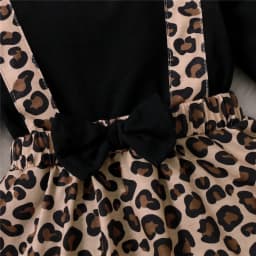 0-18Months Newborn Baby Girl Dress with Bow Long Sleeve Leopard Dresses Onesie Clothing Autumn Infant Fashion Cute Jumpsuit