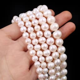Natural Freshwater Pearl Beads NearRound Shape Isolation Loose Beaded for Jewelry Making DIY Charm Bracelet Necklace Accessories