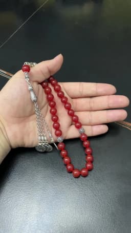 Tasbih Natural Brazil Red Agate Islamic misbaha Muslim bracelet prayer beads eid ramadan gift arabic fashion accessories Rosary