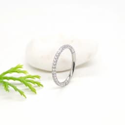 1PC G23 Titanium Clicker Hoop Earrings Nose Rings CZ Zircon Septum Piercing Tragus Cartilage Helix Ear Piercing Body Jewelry 16G
