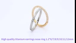 1PC G23 Titanium Clicker Hoop Earrings Nose Rings CZ Zircon Septum Piercing Tragus Cartilage Helix Ear Piercing Body Jewelry 16G