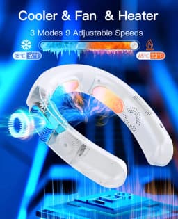 2026 New Wearable Air Conditioner USB Rechargeable Portable 3 Refrigeration Hanging Neck Fan Mute 6000mAh Outdoor Summer Cooler