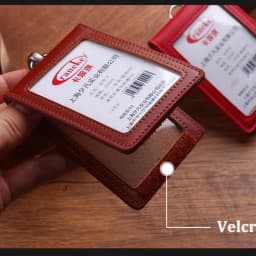 NEW Genuine Leather Badge Holder Business Work Card Neck Strap Lanyard ID Chest Card Name Tag Case Office Supplies