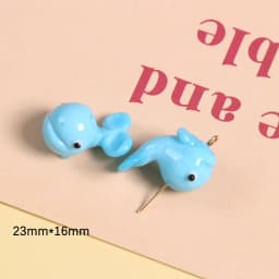 3d Glass Cartoon Cute Little Yellow Duck Frog Bracelet Bead Keychain Pendant Accessories
