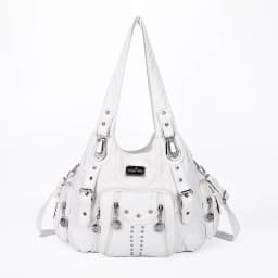 Women Handbags Black Vintage Shoulder Bags Fashion PU Handbag Angel Kiss Female Satchel Big-capacity Shoulder Purse Bag Feminina