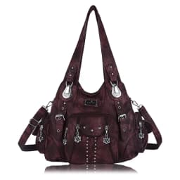 Women Handbags Black Vintage Shoulder Bags Fashion PU Handbag Angel Kiss Female Satchel Big-capacity Shoulder Purse Bag Feminina