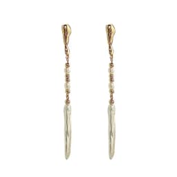 Minar High Quality Nature Freshwater Pearl Dangle Earrings for Women 14K Real Gold Plated Brass Beads Strand Long Tassel Earring