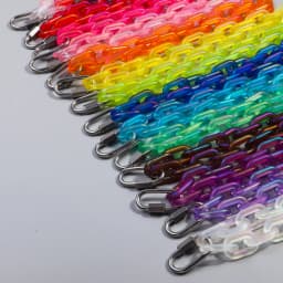 FishSheep Trendy Colorful Acrylic Chain Lock Pendant Necklaces for Men Women Resin Long Link Buckle Necklace Male Jewelry Gifts