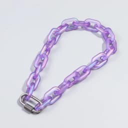FishSheep Trendy Colorful Acrylic Chain Lock Pendant Necklaces for Men Women Resin Long Link Buckle Necklace Male Jewelry Gifts