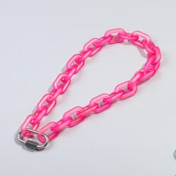 FishSheep Trendy Colorful Acrylic Chain Lock Pendant Necklaces for Men Women Resin Long Link Buckle Necklace Male Jewelry Gifts