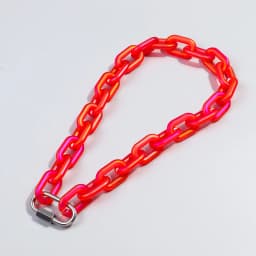FishSheep Trendy Colorful Acrylic Chain Lock Pendant Necklaces for Men Women Resin Long Link Buckle Necklace Male Jewelry Gifts