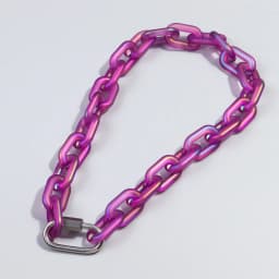 FishSheep Trendy Colorful Acrylic Chain Lock Pendant Necklaces for Men Women Resin Long Link Buckle Necklace Male Jewelry Gifts