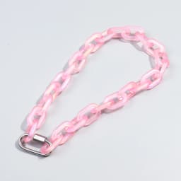 FishSheep Trendy Colorful Acrylic Chain Lock Pendant Necklaces for Men Women Resin Long Link Buckle Necklace Male Jewelry Gifts