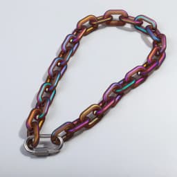FishSheep Trendy Colorful Acrylic Chain Lock Pendant Necklaces for Men Women Resin Long Link Buckle Necklace Male Jewelry Gifts
