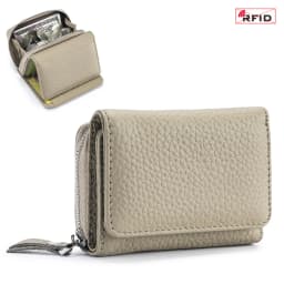 Genuine Leather Women Wallet Small Zipper Coin Wallet Female Short Cow Leather Women Purse RFID Card Money Bag Gift for Women