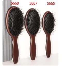 Wood Massage Hair Brush Comb For Hair Hairbrush Dry Wet Detangle Wood Combs Women Hair Beauty Care Paddle Cushion Massage Brush