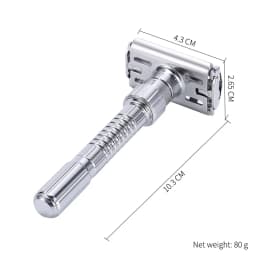 Double Edge Safety Razor Adjustable Classic Men's Shaving Mild to Aggressive Hair Removal Manual Shaver It with 5 Blades