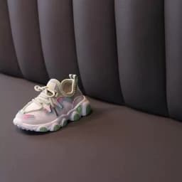 2022 Breathable Toddler Boy Sneakers Stretch Fabric Fashionable Baby Running Shoes Pink School Girl Sports Shoes Sneakers