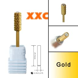 6.6 crystal Stone Large Small Barrel Diamond top steel Carbide Luxury nail drill bits Burrs