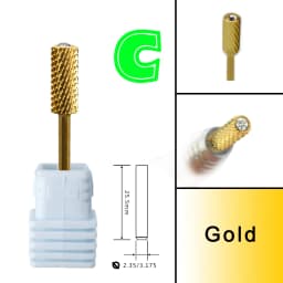 6.6 crystal Stone Large Small Barrel Diamond top steel Carbide Luxury nail drill bits Burrs