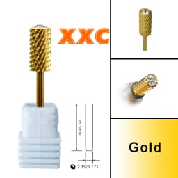 6.6 crystal Stone Large Small Barrel Diamond top steel Carbide Luxury nail drill bits Burrs