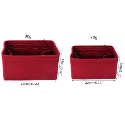Felt Purse Organizer With Compartments Padded Cosmetic Bag Portable Handbag Removable Organizer Liner Women Suitable for Travel