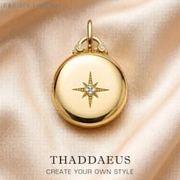 Pendant Round Medaillon With Star Locket Brand New 925 Sterling Silver Jewelry Europe Accessorie Gift For Woman Men