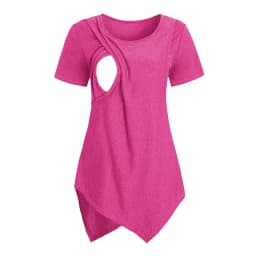 Women Blouse Maternity Casual Soft Nursing Tops T-shirt Summer Short Sleeve Pregnant Clothes Nursing Breastfeeding
