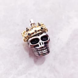 Pendant Skull Crown,Fine Jewelry Europe Vintage Accessorie 925 Sterling Silver Rebel Gift For Woman Men