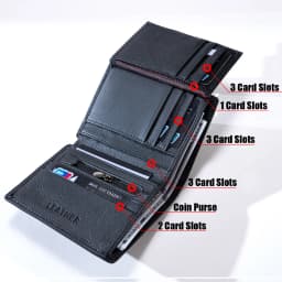 Men's Wallet Genuine Leather Wallets For Men Coin Purse Vintage Vertical Short Credit Card Holder Money Bag Men's RFID Wallet