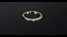 Trumium Half Eternity Rings for Women Baguette Cubic Zircon Anniversary Ring Minimalist Bridal Statement Band Thin Stacking Ring