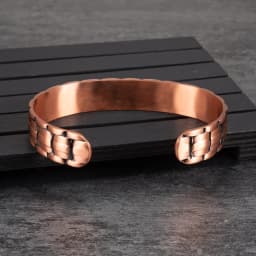 Vinterly Magnetic Pure Copper Bracelet for Men Adjustable Open Cuff Bangles Male Vintage 15mm Wide Jewelry Resizable Energy