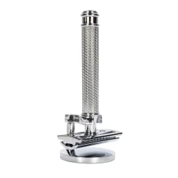 Premium Single Blade Safety Razors, Double Edge Razor Blade, Shaving Razors for Men with Razor Stand and 5 Platinum blades
