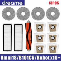 Dreame L10s Ultra / S10 Pro Accessories Mijia Omni 1S B101CN Robot X10+ Vacuum Main Side Brush Filter Mop Parts