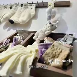 5 Pairs Spring  Autumn Socks Girls Brown Plaid Cotton Socks Girl Baby Boy Kids Soft Calcetines