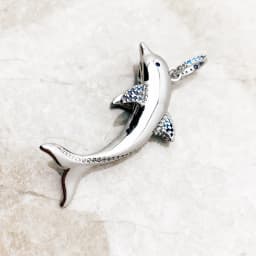 Cheerful Dolphin With Blue Stones Pendant Brand 925 Sterling Silver Jewelry 2023 Accessorie Good Luck Gift For Woman