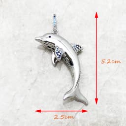 Cheerful Dolphin With Blue Stones Pendant Brand 925 Sterling Silver Jewelry 2023 Accessorie Good Luck Gift For Woman