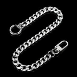 QOONG 40cm Key Chains Hip Hop Rock Punk Street Keyring 304 Stainless Steel Wallet Belt Chain Hipster Anti-lost Keychain Men Y101