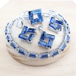 Wedding 925 Silver Jewelry Sets Bridal Black White Zircon Earrings Rings Pendant Necklace Stone Bracelets Set For Women