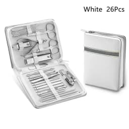 11-26 Pcs Manicure Set Stainless Steel Nail Clippers Cuticle Nipper Pedicure Care Tool Dead Skin Scissor Cleaning Grooming Kit