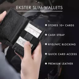 Slim RFID Card Holder Wallet - Men Women Business ID Card Case Leather Money Clip Purse Thin Bank Card Storage