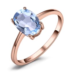JewelryPalace Genuine Garnet Amethyst Citrine Peridot Blue Topaz 925 Sterling Silver Rings for Women Colorful Gemstone Jewelry