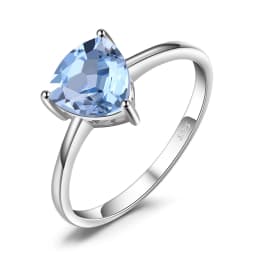 JewelryPalace Genuine Garnet Amethyst Citrine Peridot Blue Topaz 925 Sterling Silver Rings for Women Colorful Gemstone Jewelry