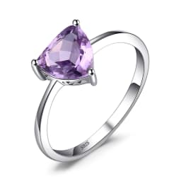 JewelryPalace Genuine Garnet Amethyst Citrine Peridot Blue Topaz 925 Sterling Silver Rings for Women Colorful Gemstone Jewelry