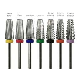 HYTOOS 5 in 1 Carbide Bit 3/32 Two-Way Tapered Nail Drill Bits   Straight Cut Milling Cutter For Manicure Nails Accessories
